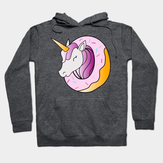 Unicorn in Donut Art Hoodie by maddula